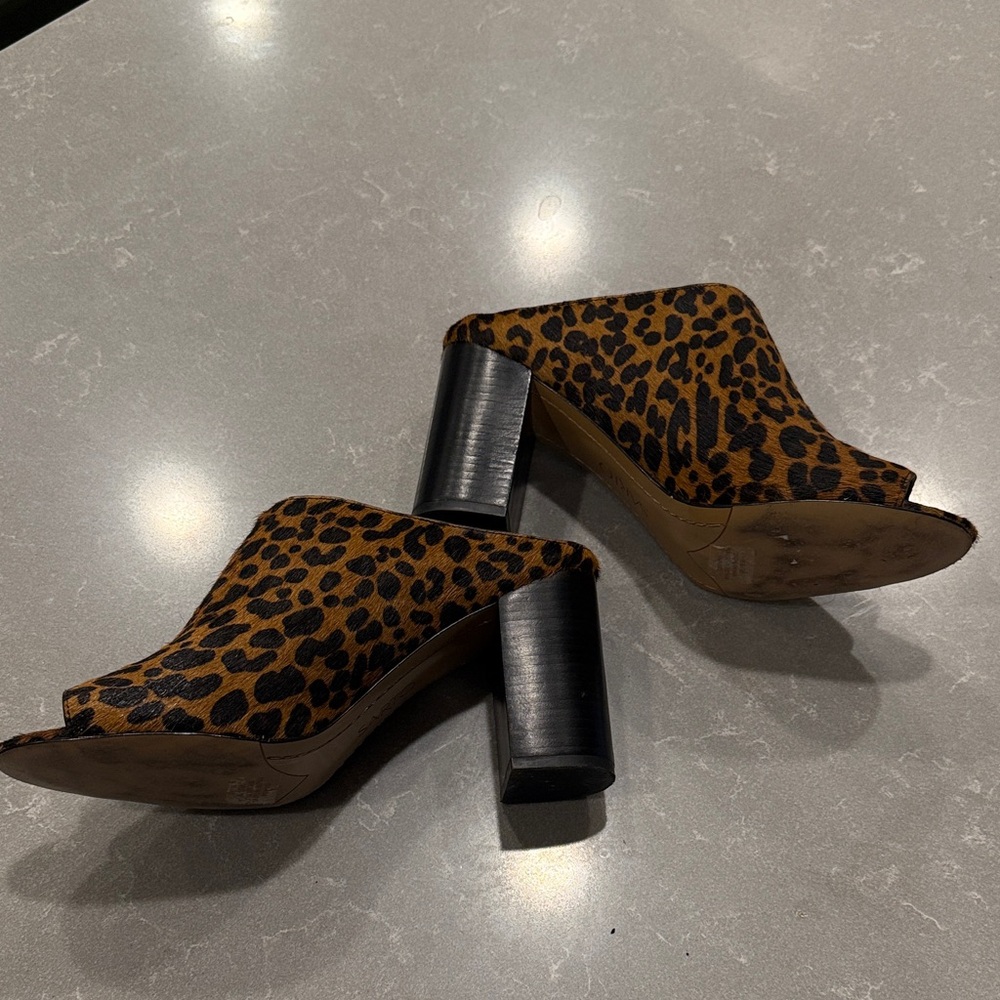 Franco Sarto Animal Print Mules Real Fur (cowhide) - Picture 7 of 9
